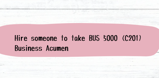 Hire someone to take BUS 5000 (C201) Business Acumen