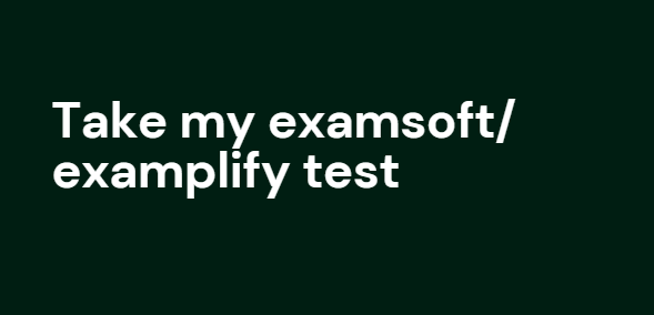Take my examsoft/ examplify test