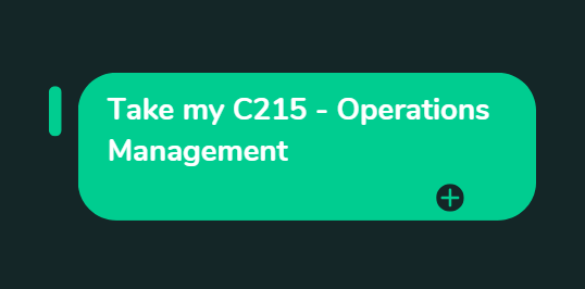 Take my C215 – Operations Management